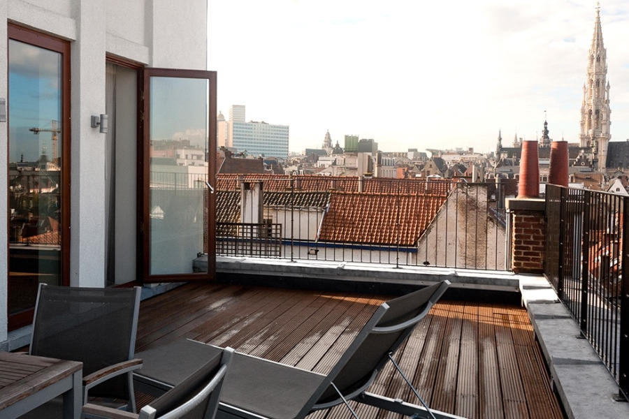 Penthouse Terrace, B-aparthotel Grand Place, Serviced Apartments, Brussels
