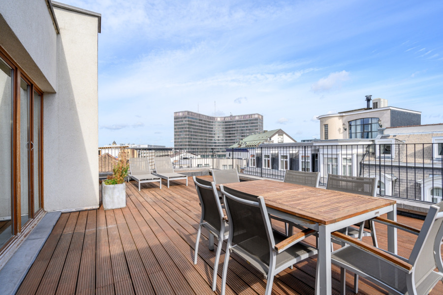 Penthouse Terrace, B-aparthotel Grand Place, Serviced Apartments, Brussels