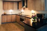 Kitchen, Hatton Serviced Apartments in Liverpool