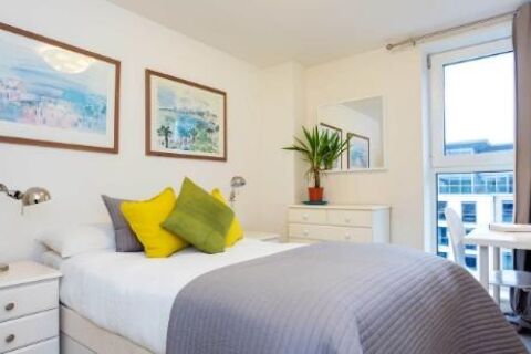 Bedroom, Nacovia Serviced Apartments, Fulham, London
