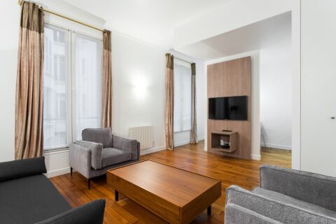 Living Area, Rue Claude Chahu Serviced Apartment, Paris