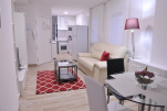 Living and Kitchen Area, Castellana Serviced Apartments, Madrid