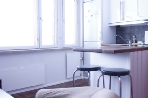 Kitchen, Kolsarinkuja Serviced Apartments, Helsinki