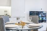Enjoy dinner in with full set of dining wares