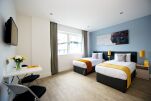 Twin Bedroom, Greenwich High Road Serviced Apartments, Greenwich