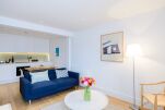 Living Area, Fulham Road Serviced Apartment, London