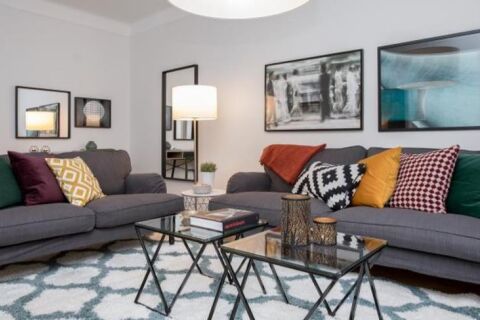 Living Area, Karlsviksgatan Serviced Apartment, Stockholm