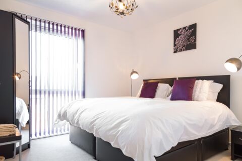 Bedroom, Central West Serviced Apartments, Cambridge