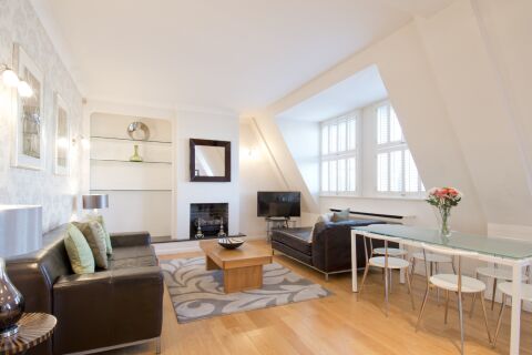 Living Room, Barrett Street Serviced Apartments, Marylebone, London
