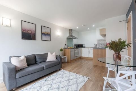 One Bedroom Apartment Living Room Kitchen and Dining Area