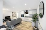 Light and airy open-plan living area/kitchen