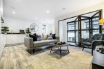 Light and airy open-plan living area/kitchen