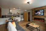 A very spacious open plan living room in our premium 2-bedroom apartment