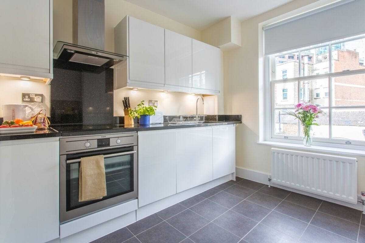 Kitchen, Artillery Lane Serviced Apartments, The City of London