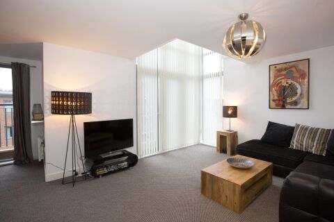 Living Area, Cameronian Square Serviced Apartment, Newcastle