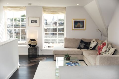 Living Area, Augustas Lane Serviced Apartment, Islington, London