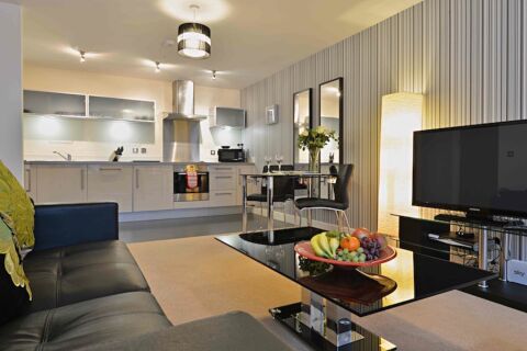Living Area, Vizion Serviced Apartments, Milton Keynes