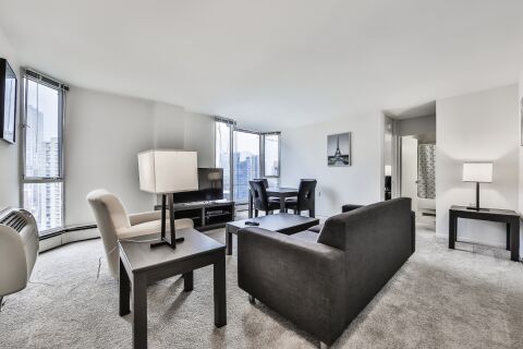 Living Area, 55 West Chestnut Serviced Apartments, Chicago