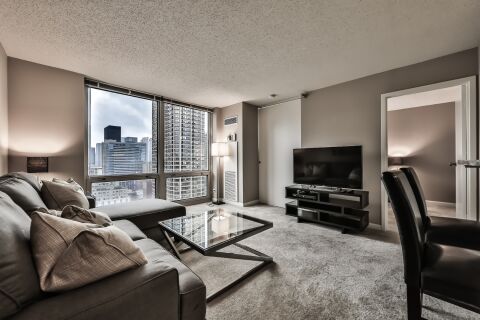 Living Area, Chicagoan Serviced Apartments, Chicago