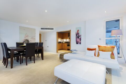 Living/Dining Area, Aspect Court Serviced Apartments, Fulham