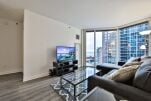 Living Area, Moment Serviced Apartments, Chicago
