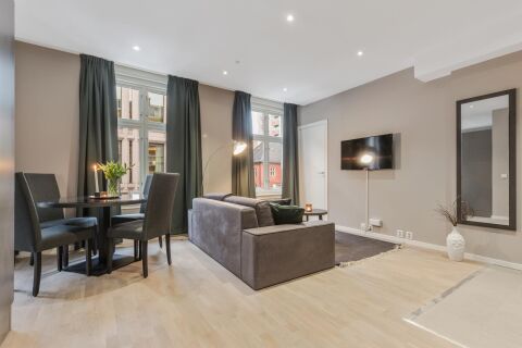 Dining and Living Area, Dronningensgate Serviced Apartments, Oslo