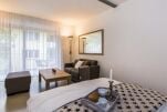 Lounge and Bedroom, Neptunstrasse Serviced Apartments, Zurich