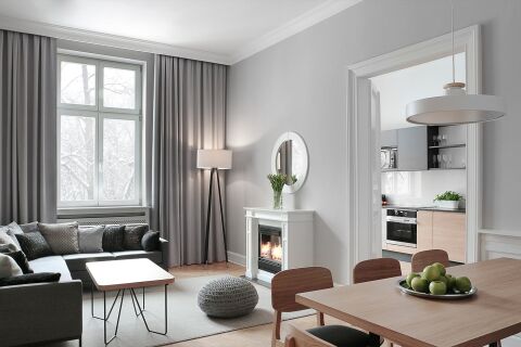 Living Room, Pijarska Serviced Apartment, Krakow