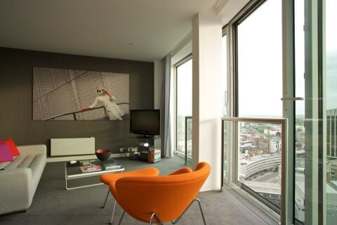 Living Area, Rotunda Serviced Apartments, Birmingham