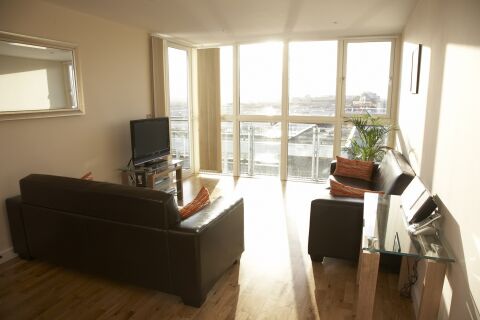 Living Area, Theatre District Serviced Apartments, Milton Keynes