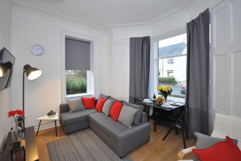 Living Area, Hope House Serviced Accommodation, Glasgow