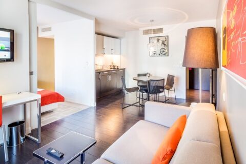 Living Area, La Villette Serviced Apartments, Paris
