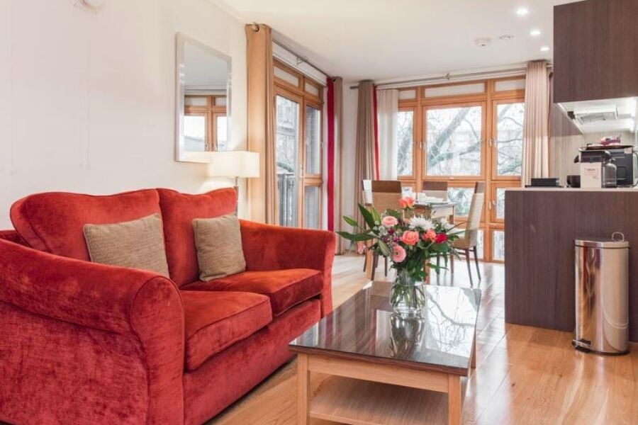 Living Area, Cabot Circus Premier Serviced Apartments, Bristol