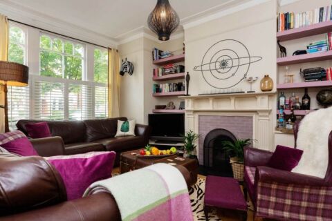 Living Area, Stroud Road Serviced Accommodation, Wimbledon, London