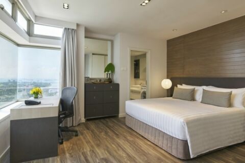 Bedroom, Beach Plaza Serviced Apartments, Singapore