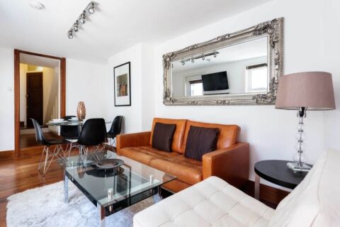 Living Area, Dalling Road Serviced Apartment, Hammersmith, London