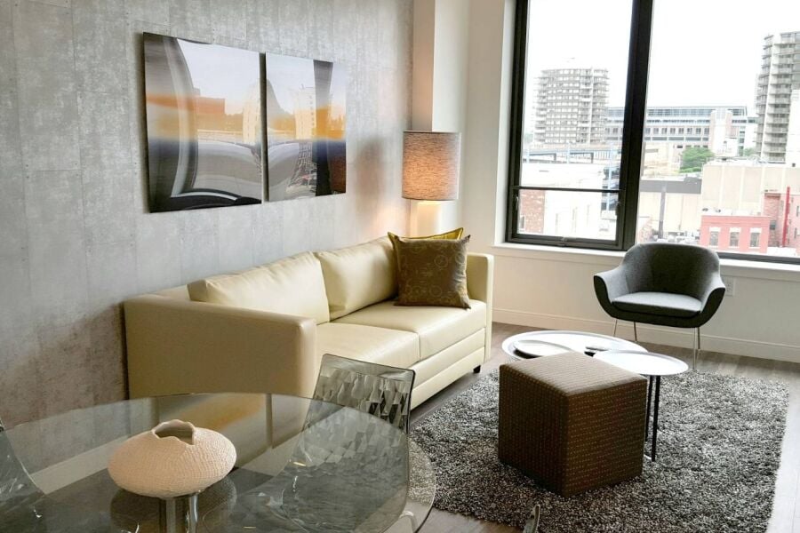 Living Area, Summer Street Serviced Apartments, Stamford